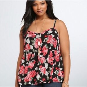 NWOT TORRID 2X FLORAL BABYDOLL CAMI